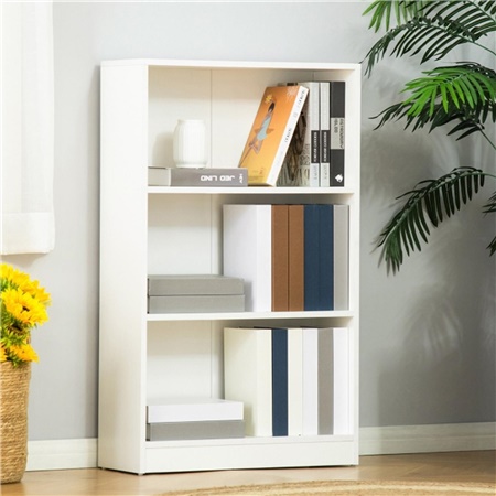 Bibliothèque TOPYN, Design Moderne, 62,2x24x102,4 cm, Blanc