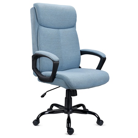 Fauteuil de bureau COSMO TISSU, Grande qualité, Bleu Gris