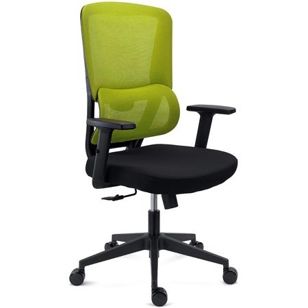 Chaise Ergonomique SUPRA, Utilisation Intensive, Support Lombaire, en Tissu et Maille Respirable, Vert