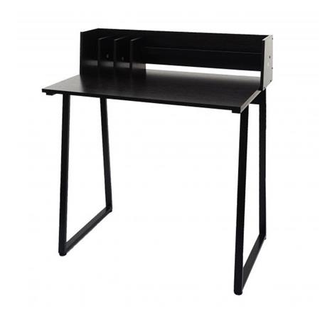 Bureau d'Ordinateur OASI, 82x51x94cm, Métal et Bois, Noir