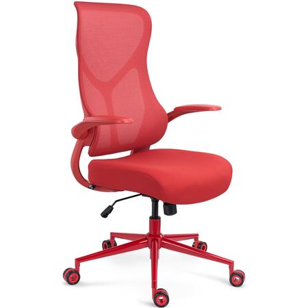 Chaise de Bureau DAPHNE COLOR, Support Lombaire, Dossier Basculant, Rouge