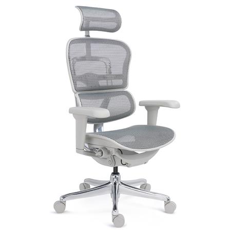 Chaise Ergonomique ERGO ULTRA GREY, 100% Ajustable, Utilisation Intensive 8h, en Maille, Gris