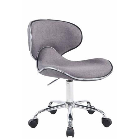 Tabouret de travail CARLOS, Design Original, Très Confortable, en Tissu, Gris Clair