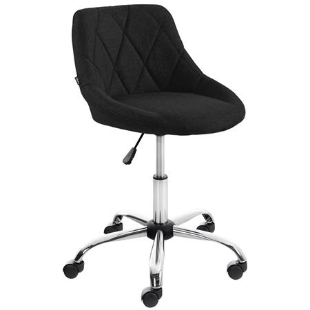 Tabouret de Travail DOVER TISSU, Rembourrage Épais, Design élégant, Noir