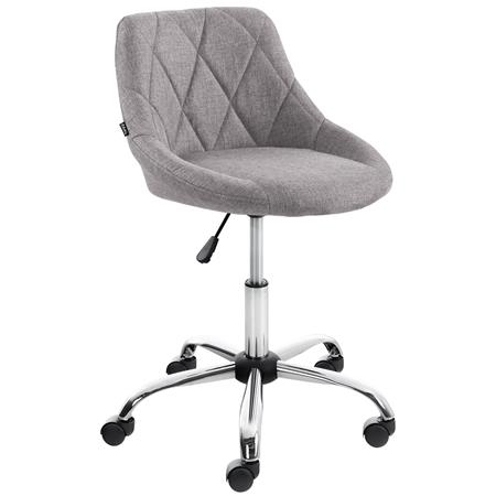 Tabouret de Travail DOVER TISSU, Rembourrage Épais, Design élégant, Gris Clair