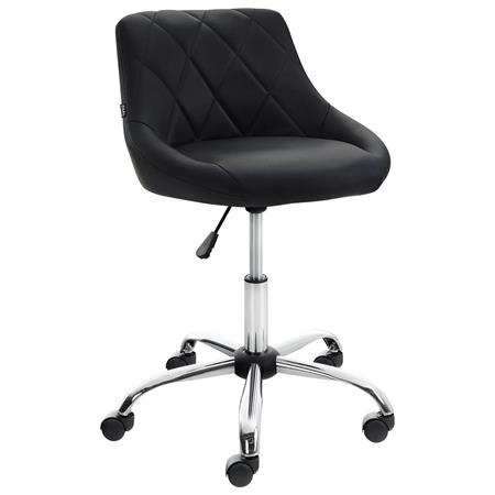 Tabouret de Travail DOVER CUIR, Rembourrage Épais, Design élégant, Noir