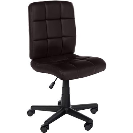 Chaise de bureau BENDER, Rembourrage Épais, Coutures Apparentes, Cuir, Couleur Marron