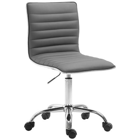 Chaise de Bureau VAN, Design Contemporain et Tendance, En Cuir, Gris