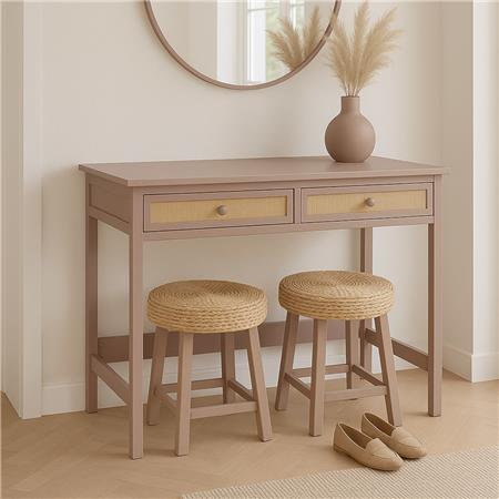 Bureau d'Ordinateur ORBIT, Design Tendance, Dimensions 110 x 60 x 78 cm, En Bois Couleur Taupe