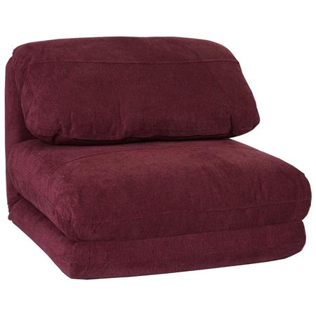 Chauffeuse NANTES, Convertible en Lit, Confortable et Polyvalente, en Tissu, Bordeaux