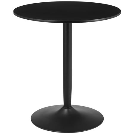 Table de Réunion TURIN, Ronde, Structure d’Acier, Ø70x75 cm, Noir