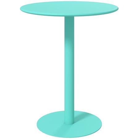 Table de Réunion PRIKA, Dimensions Ø60 x 72 cm, Structure en Acier, Vert