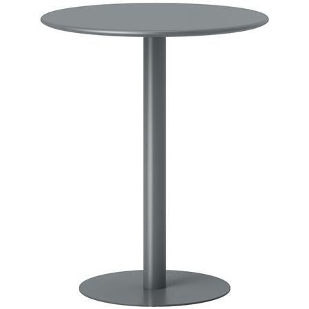 Table de Réunion PRIKA, Dimensions Ø60 x 72 cm, Structure en Acier, Gris
