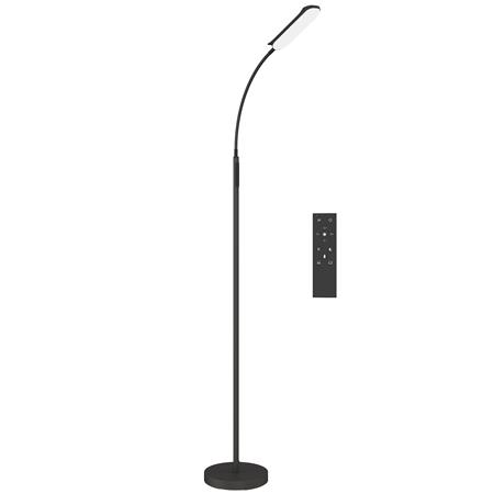 Lampe de Bureau LIA, Dimensions Ø22x175 cm, avec Télécommande et Commande Tactile, Minuterie, Noir