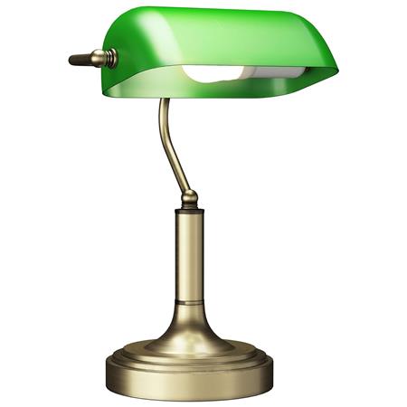 Lampe de Bureau HALO, Design Exclusif Lampe de Banquier, Style Vintage, Vert