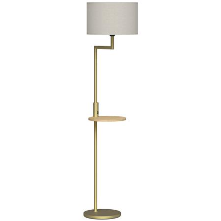 Lampe de Bureau LUMOS, Avec Etagère et Port USB Intégré, Dimensions Ø40 x 170cm, Pied Doré