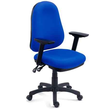 Chaise Ergonomique ZENIT, Support Lombaire, Accoudoirs Ajustables, Excellent Rembourrage, Bleu
