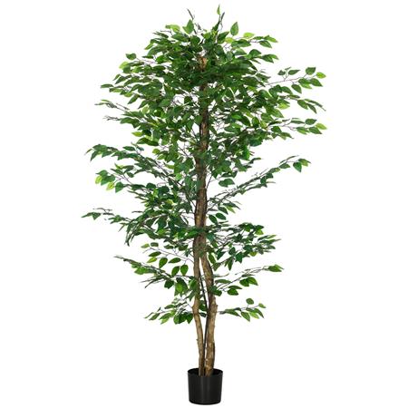 Plante de Bureau VIRA, Hauteur 150cm, Ficus Artificiel avec Pot Inclus