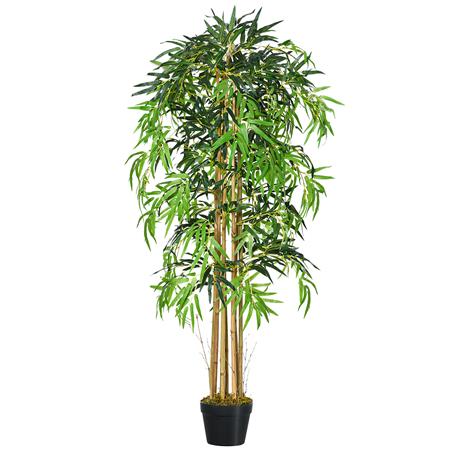 Plante de Bureau TIJUCA, Hauteur 150 cm, Bambou Artificiel, Pot Inclus