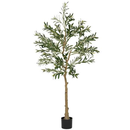 Plante de Bureau FOLI, Hauteur 150cm, Olivier Artificiel, Pot Inclus