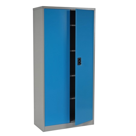 Meuble Classeur OLSEN 2 PORTES, 180x85x40cm, en Acier, Bleu