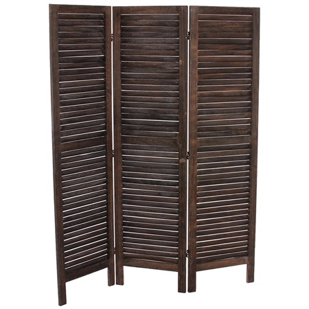 Paravent en Bois LEO 170x138x2cm, Grand design et Style, Marron