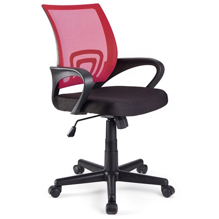 Chaise de bureau SÉOUL, Design séduisant, Grande Assise Rembourrée, Rouge