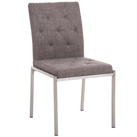 Chaise visiteur GALA TISSU, avec un Grand Rembourrage, très Robuste et Résistante, Tissu, Gris foncé