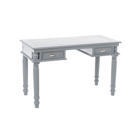 Bureau sublime LUCAS, Style Classique, Dimensions 130x82,5x60cm, en Bois, Gris Clair