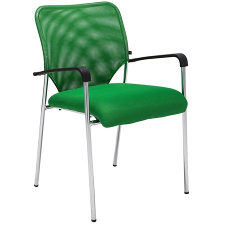 Chaise visiteur JAMAICA, Robuste et très Commode, en Maille Respirable, Vert