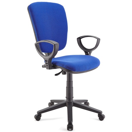 Chaise de bureau CALIPSO, Dossier Ajustable, En Tissu Résistant, Bleu
