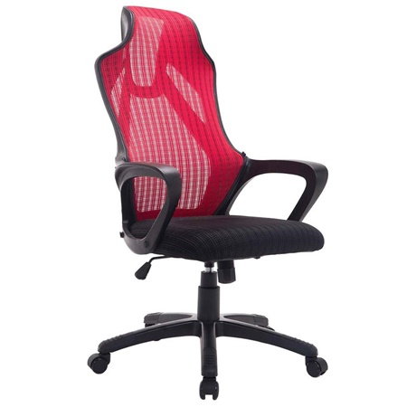 Fauteuil de bureau / Gamer YUCATAN, Design spectaculaire en Maille Respirable, Rouge