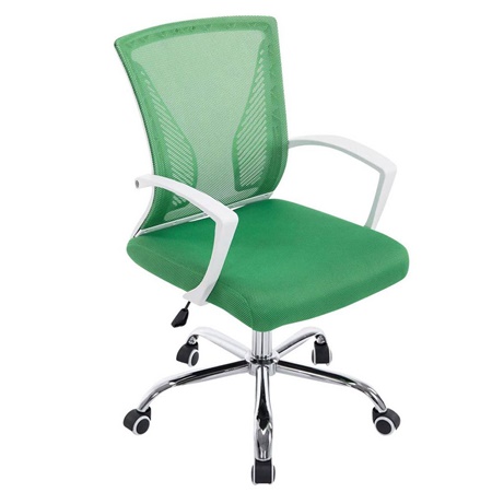 Chaise de bureau CUBA, Structure Métallique, en Maille Respirable, Vert