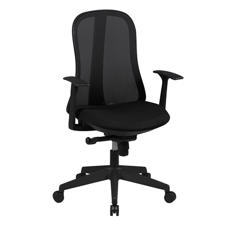 Chaise de bureau Ergonomique MIRTA, Mécanisme Synchrone, en Maille Respirable, Noir