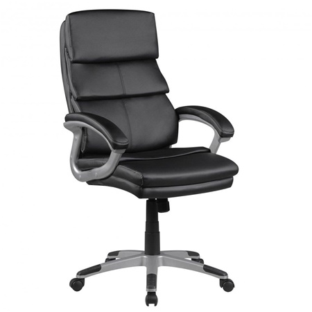 Fauteuil de bureau BODE, Grand Rembourrrage, Mécanisme Basculant, Noir