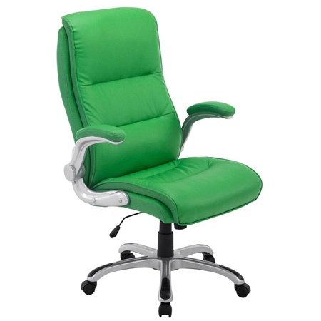 Fauteuil de bureau CRISTIANO, Grand rembourrage, Mécanisme Basculant, Utilisation quotidienne 8h, Vert