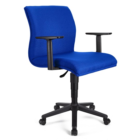 Fauteuil de bureau ANIBAL BASE, Accoudoirs Ajustables, Tissu, Bleu