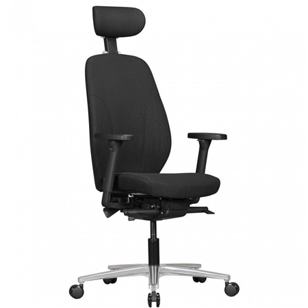 Siège Ergonomique SARK, Totalement Ajustable, Adapté utilisation 8h, en Tissu, Noir