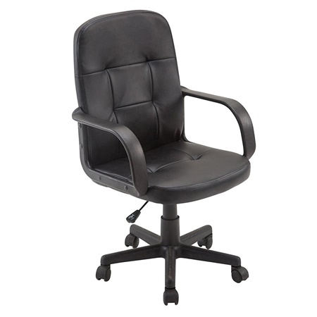 Chaise de Bureau SKY PRO, Mécanisme basculant, Grand rembourrage, Revêtement Cuir, Noir