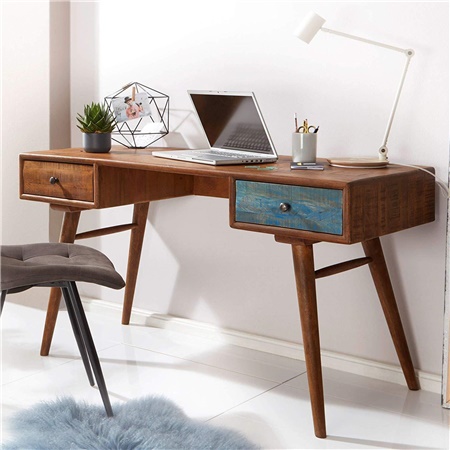 Bureau SAHARA, Fait à la Main, Style Original, Dimensions 140x78x60 cm, en Bois Massif