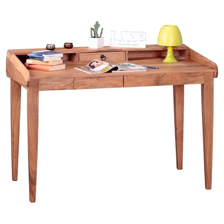 Bureau BOJAN, Fait à la Main, Dimensions 118x70x86 cm, en Bois Massif d'Acacia