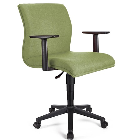 Fauteuil de bureau ANIBAL BASE, Accoudoirs Ajustables, Tissu, Vert Olive