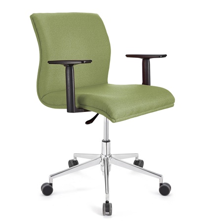 Fauteuil de bureau ANIBAL BASE PRO, Accoudoirs Ajustables, Tissu, Vert Olive