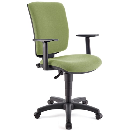 Chaise de Bureau ATLAS PLUS, Dossier et Accoudoirs Ajustables, Grand Rembourrage, en tissu Vert Olive