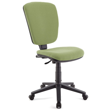 Chaise de bureau CALIPSO SANS ACCOUDOIRS, Dossier Ajustable, En Tissu Résistant, Vert Olive