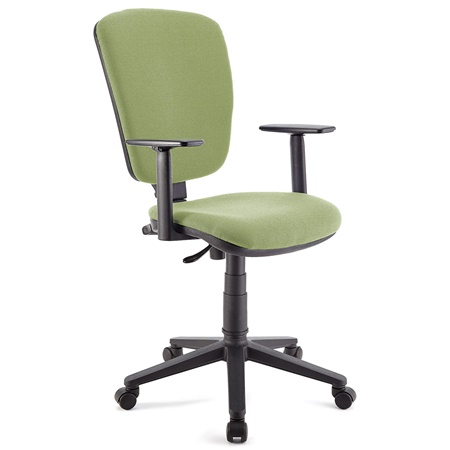 Chaise de bureau CALIPSO PLUS, Dossier et Accoudoirs Ajustables, robuste, En Tissu Vert Olive