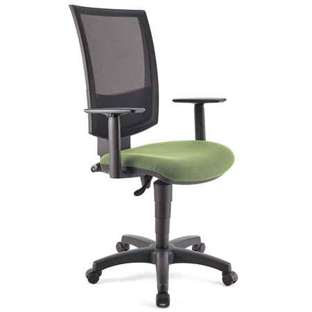 Chaise de Bureau PANDORA PLUS, Accoudoirs Ajustables, Rembourrage épais, Vert Olive