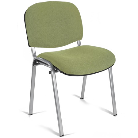 Chaise visiteur MOBY BASE, Commode et Pratique, Prix Incroyable, Vert Olive et Piétement Gris