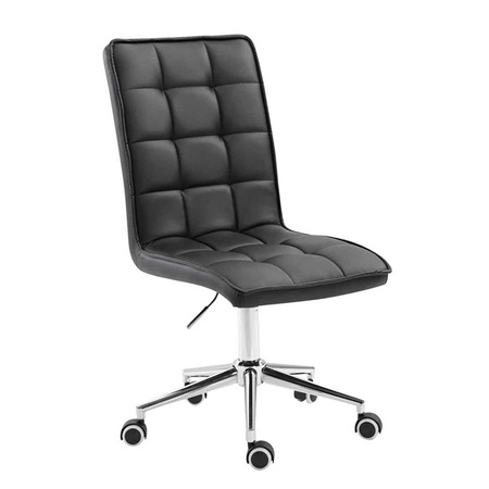 Chaise de bureau SAPHIR CUIR, Rembourrage Épais, Structure Métallique, couleur Noir