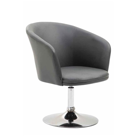 Fauteuil BALI, Assise Pivotante, Rembourrage Confortable, en Cuir, couleur Gris